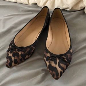 Leopard print J Crew flats